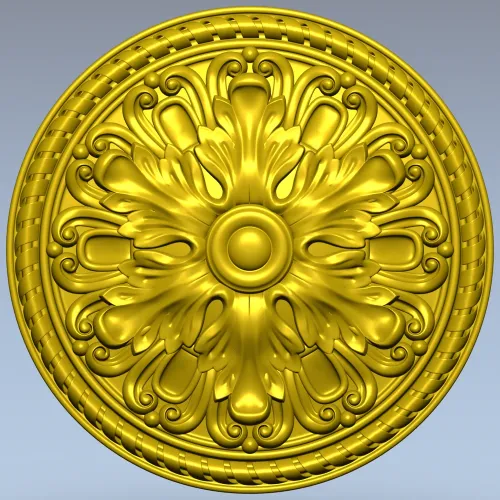Acanthus Rosette STL for CNC