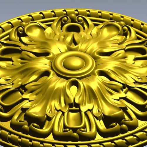 Acanthus Rosette STL for CNC