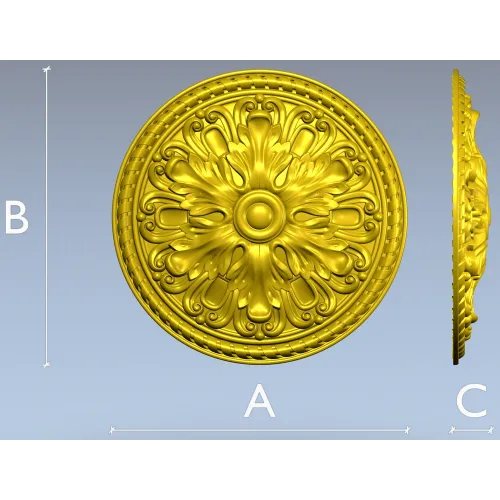 Acanthus Rosette STL for CNC