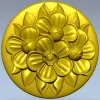 Круглая розетка "Цветочный рельеф" - 3D модель STL для ЧПУ