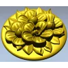 Круглая розетка "Цветочный рельеф" - 3D модель STL для ЧПУ