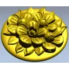 Круглая розетка "Цветочный рельеф" - 3D модель STL для ЧПУ