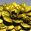 Круглая розетка "Цветочный рельеф" - 3D модель STL для ЧПУ