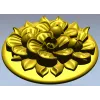 Круглая розетка "Цветочный рельеф" - 3D модель STL для ЧПУ