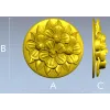 Круглая розетка "Цветочный рельеф" - 3D модель STL для ЧПУ