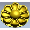 Circular Floral Rosette STL for CNC Milling