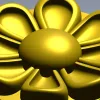 Circular Floral Rosette STL for CNC Milling