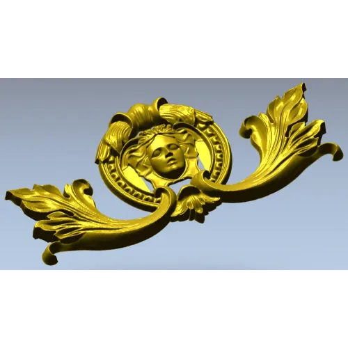 Картуш с женским лицом - 3D модель STL для ЧПУ