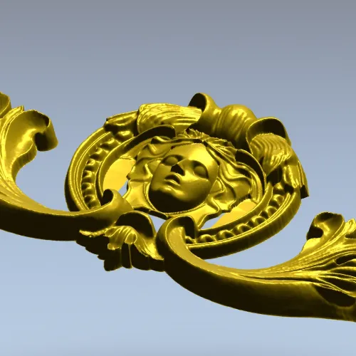 Картуш с женским лицом - 3D модель STL для ЧПУ