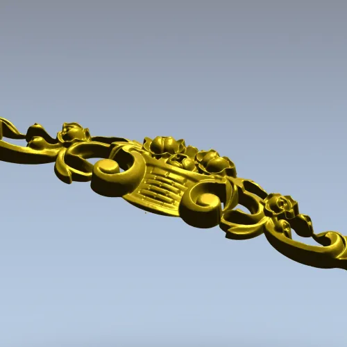 Рельефная накладка "Корзина роз" - 3D модель STL для ЧПУ
