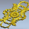 Вертикальная розетка с акантом - STL модель для ЧПУ