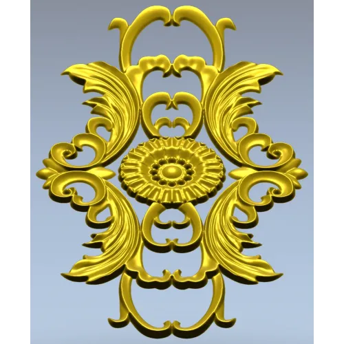Вертикальная розетка с акантом - STL модель для ЧПУ