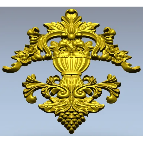 Baroque Vase Relief - STL 3D model for CNC decorative carving