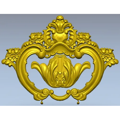 Картуш "Тюльпан Барокко" - 3D модель STL для ЧПУ
