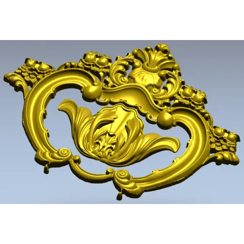 Картуш "Тюльпан Барокко" - 3D модель STL для ЧПУ