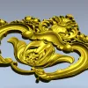 Картуш "Тюльпан Барокко" - 3D модель STL для ЧПУ