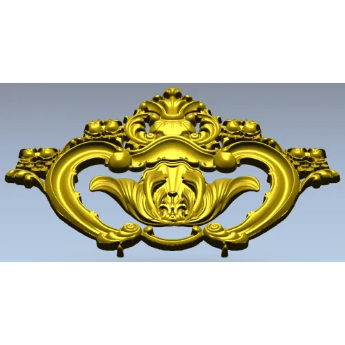 Картуш "Тюльпан Барокко" - 3D модель STL для ЧПУ
