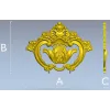 Картуш "Тюльпан Барокко" - 3D модель STL для ЧПУ
