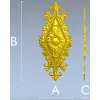 Вертикальная декоративная накладка "Ромбоцвет"