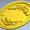 Овальный картуш в классическом стиле - stl модель для ЧПУ