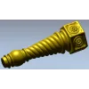 Spiral Turned Furniture Leg - STL 3D Model for CNC Milling