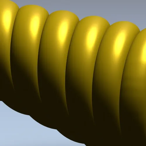 Spiral Turned Furniture Leg - STL 3D Model for CNC Milling