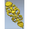 Pompadour Acanthus Applique - STL 3D model for CNC
