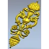 Pompadour Acanthus Applique - STL 3D model for CNC