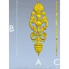 Pompadour Acanthus Applique - STL 3D model for CNC
