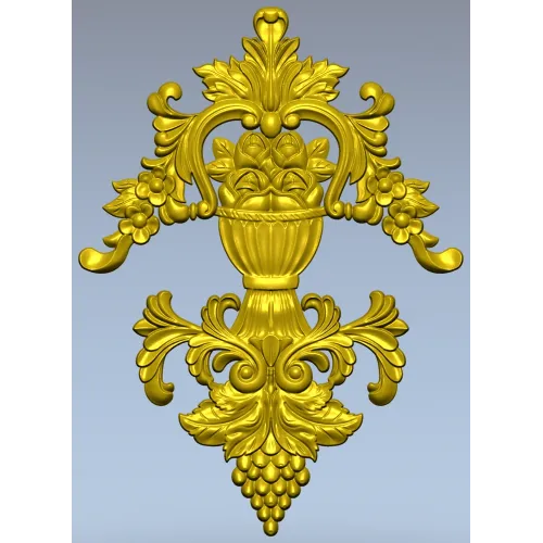 Ornate Urn and Acanthus Relief - STL 3D model for CNC