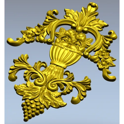 Ornate Urn and Acanthus Relief - STL 3D model for CNC