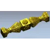 Baroque Rosette Connector - STL 3D model for CNC
