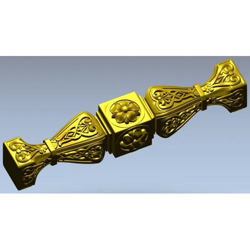 Baroque Rosette Connector - STL 3D model for CNC