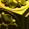 Baroque Rosette Connector - STL 3D model for CNC