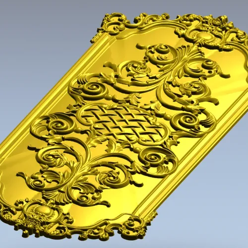 Барочная декоративная панель STL для ЧПУ - 3D модель stl
