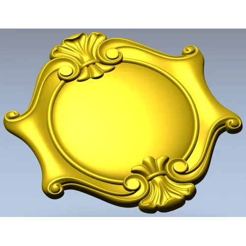 Rococo Shell Cartouche STL for CNC