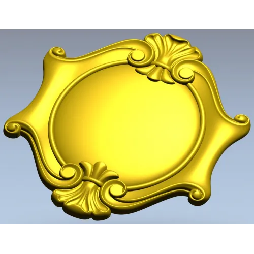Rococo Shell Cartouche STL for CNC