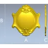 Rococo Shell Cartouche STL for CNC