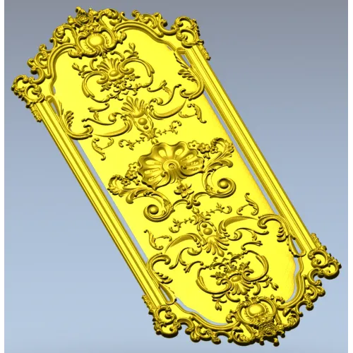 Imperial Rocaille Panel - STL 3D Model for CNC Carving