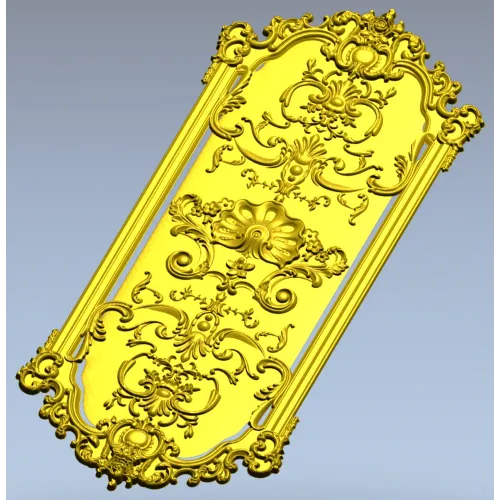 Imperial Rocaille Panel - STL 3D Model for CNC Carving