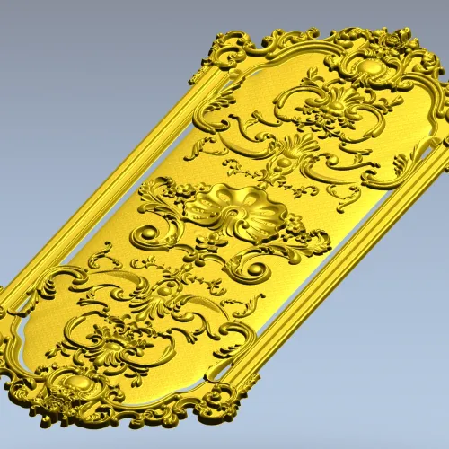 Imperial Rocaille Panel - STL 3D Model for CNC Carving