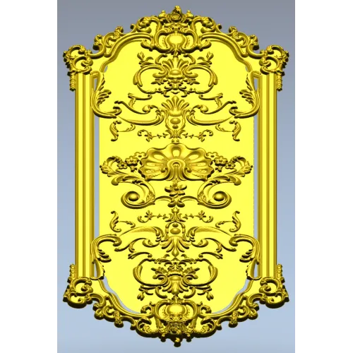 Imperial Rocaille Panel - STL 3D Model for CNC Carving