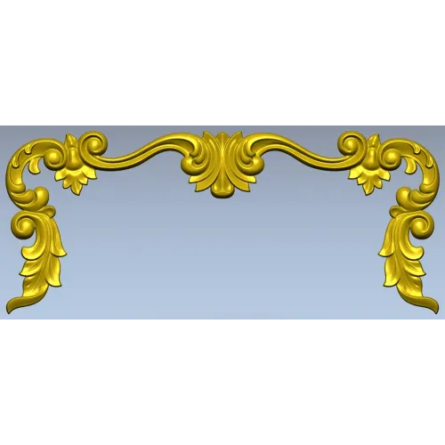 Baroque Acanthus Decorative Trim - STL 3D model for CNC