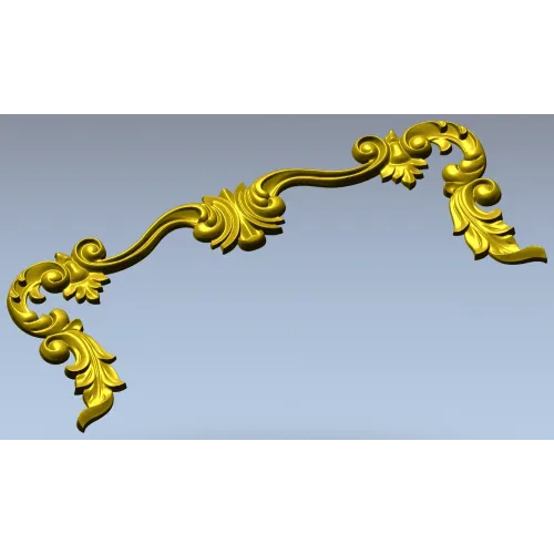 Baroque Acanthus Decorative Trim - STL 3D model for CNC