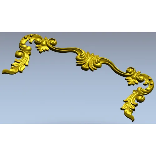 Baroque Acanthus Decorative Trim - STL 3D model for CNC