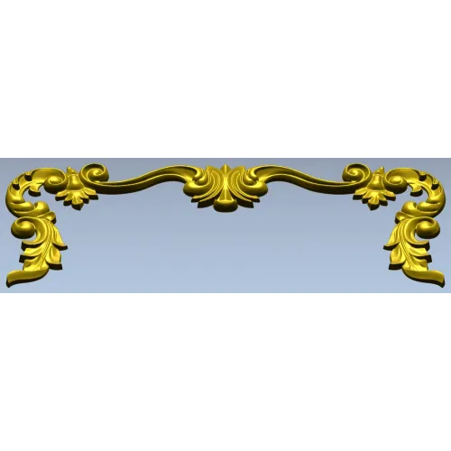 Baroque Acanthus Decorative Trim - STL 3D model for CNC