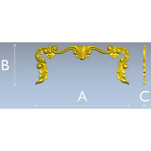 Baroque Acanthus Decorative Trim - STL 3D model for CNC