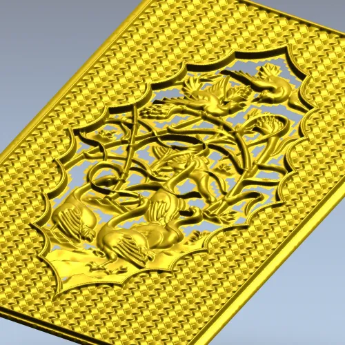 Плетёный картуш с птицами - 3D модель STL для ЧПУ