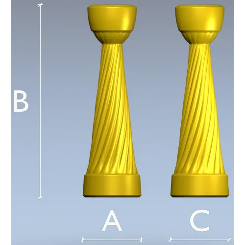 Винтовая мебельная ножка - 3D модель STL для ЧПУ