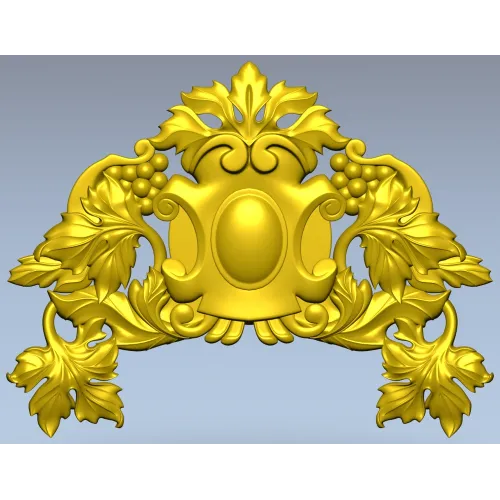 Vineleaf Cartouche STL for CNC Milling